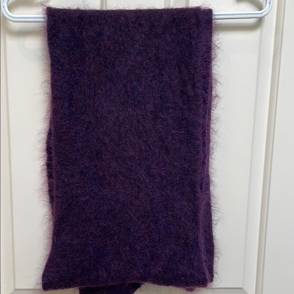 Mohair Wool Blend Italian Yarn Scarf - Gorgeous shade of purple - very soft